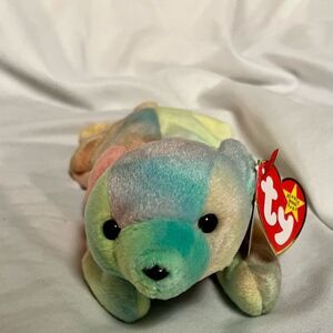 Ty  Beanie Baby Multicolor Plush “Sammy”  Bear